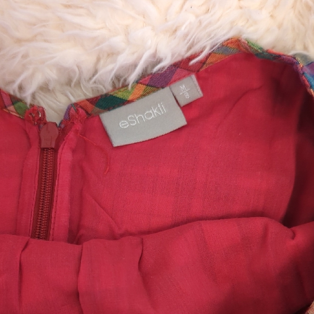 eShakti Multicolor Plaid Dress Size Small - Picture 5 of 16